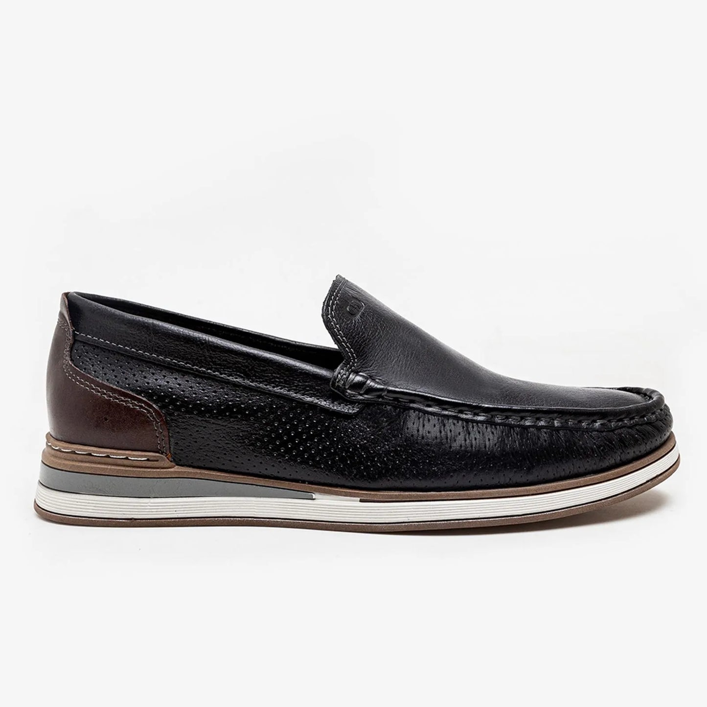 Mocassim Denim Flow Preto Democrata 252101-001