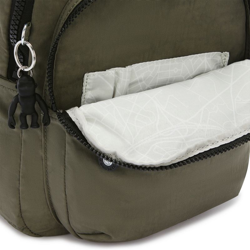 Mochila Seoul S Green Moss Kipling