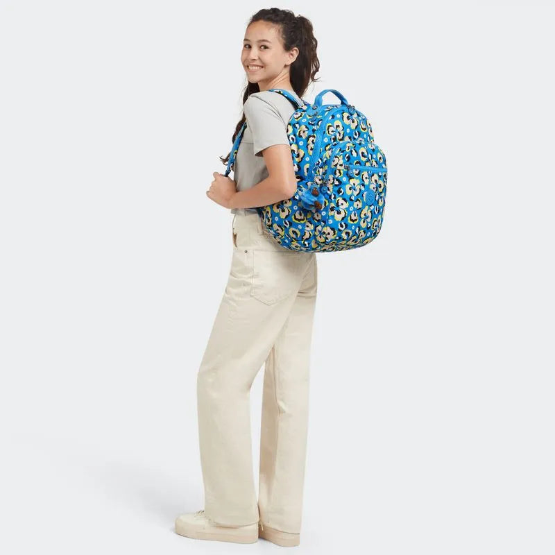 Mochila Seoul Leopard Floral Kipling