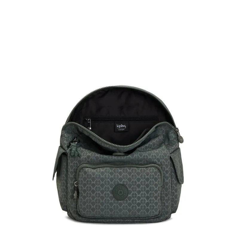 Mochila City Pack S Sign Green Kipling