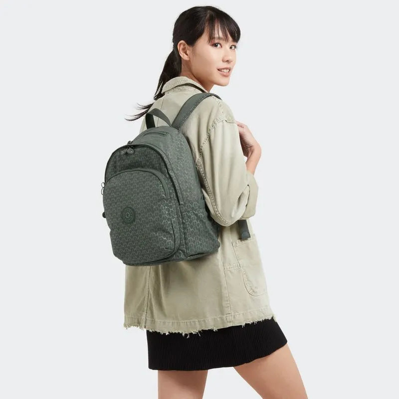 Mochila Delia Sign Green Emb Kipling