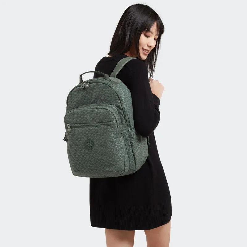 Mochila Seoul Sign Green Emb Kipling