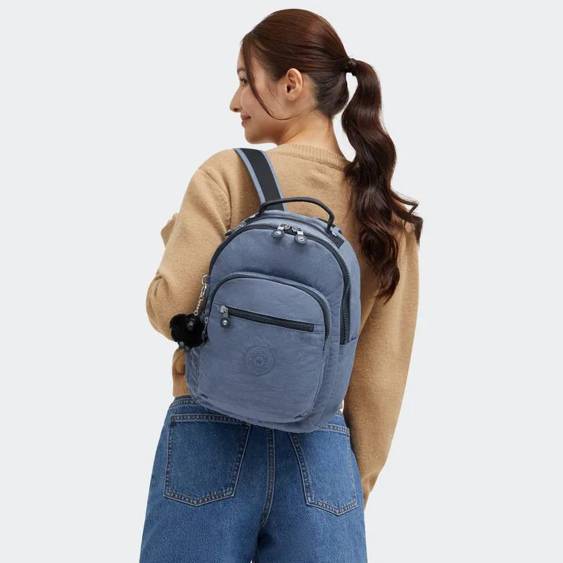 Mochila Seoul Pequena Blue Lover Kipling