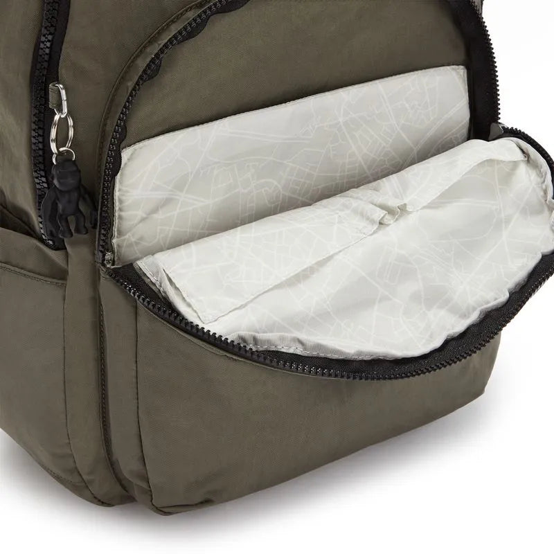 Mochila Seoul Extra Grande Green Moss Kipling