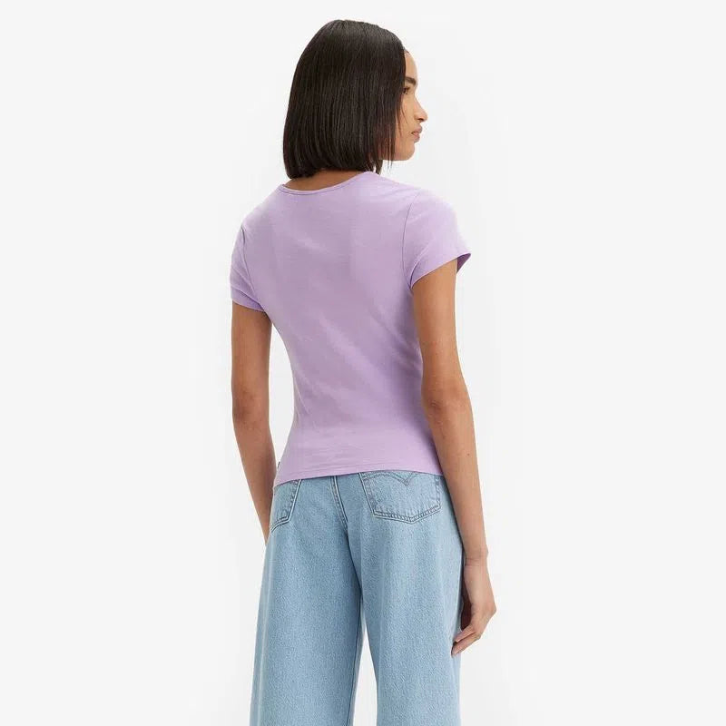 Blusa Com Recorte Manga Curta Lilás Levis A67410003
