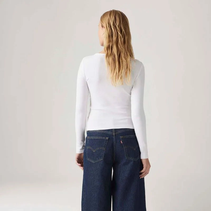 Blusa Levi's Hayes Branca Manga Longa