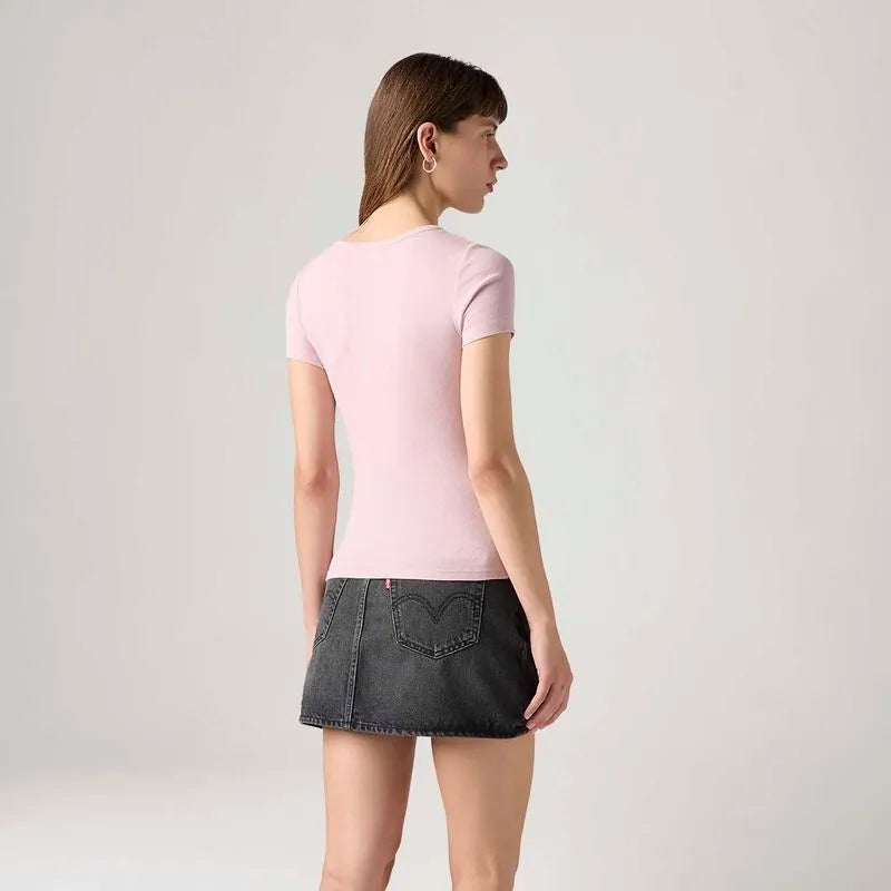 Blusa Levis Hayes Azul Manga Curta