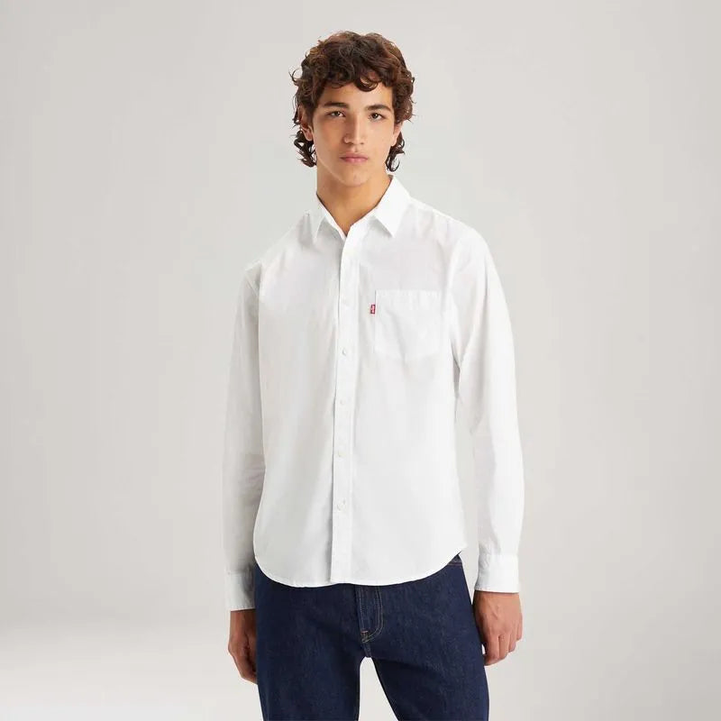 Camisa Levis Classic Standard Branca Manga Longa