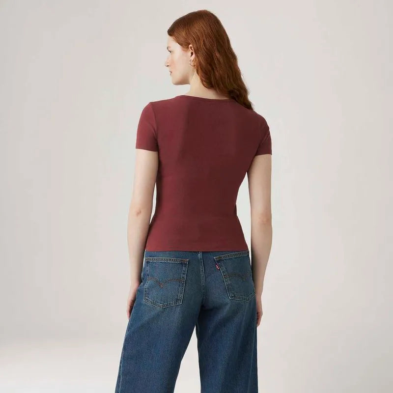 Blusa Canelada Levis Hayes Vinho 001J30017