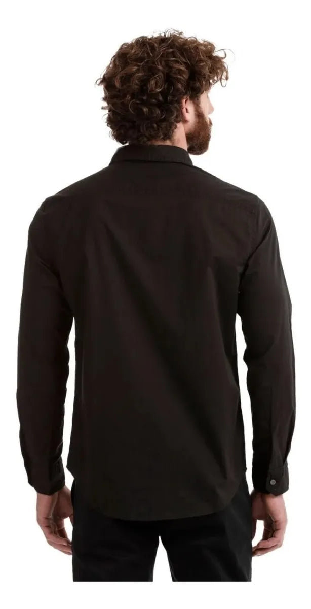 Camisa Levis Classic Standard Preta Manga Longa