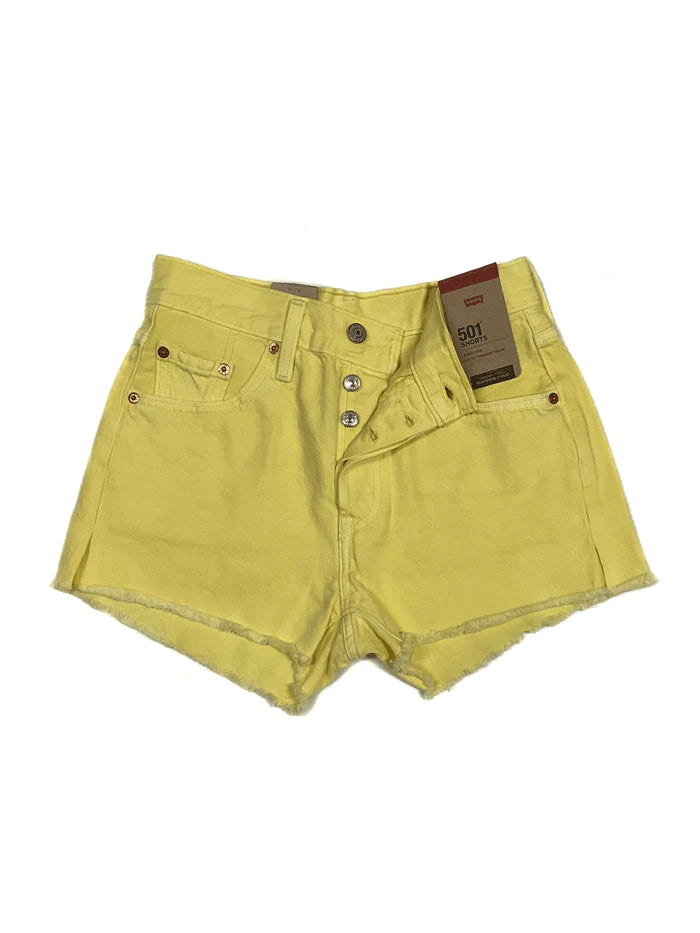Short Feminino Levis 501 Amarelo Claro 563270328