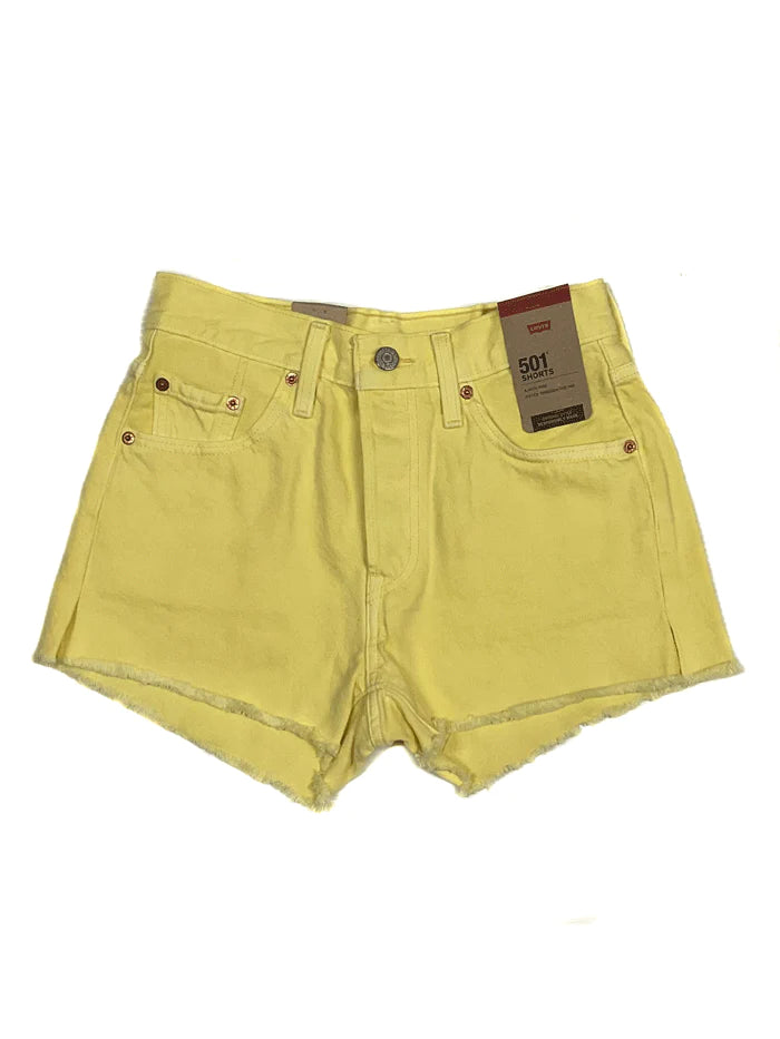 Short Feminino Levis 501 Amarelo Claro 563270328