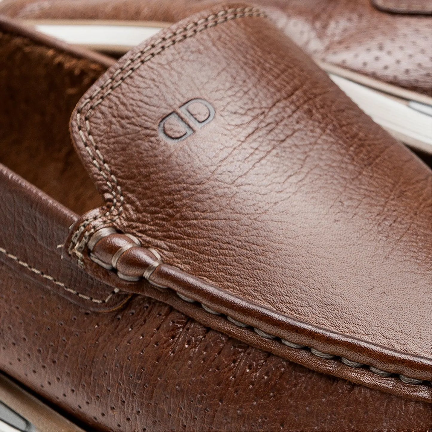 Mocassim Denim Flow Conhaque Democrata 252101-002