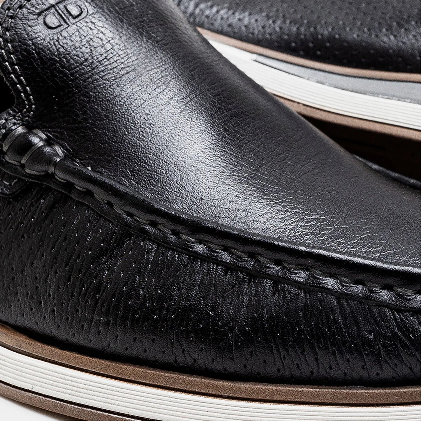 Mocassim Denim Flow Preto Democrata 252101-001