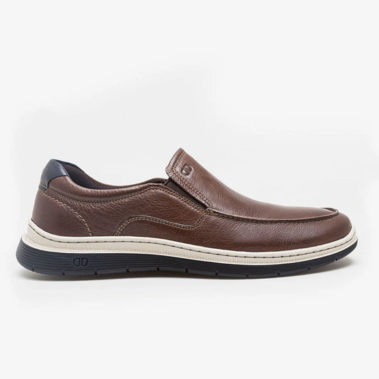 Sapato Casual Easy Leave Conhaque Democrata