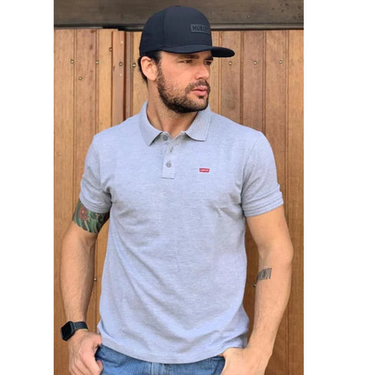 Polo Masculina Básica Cinza Levis LB0030007