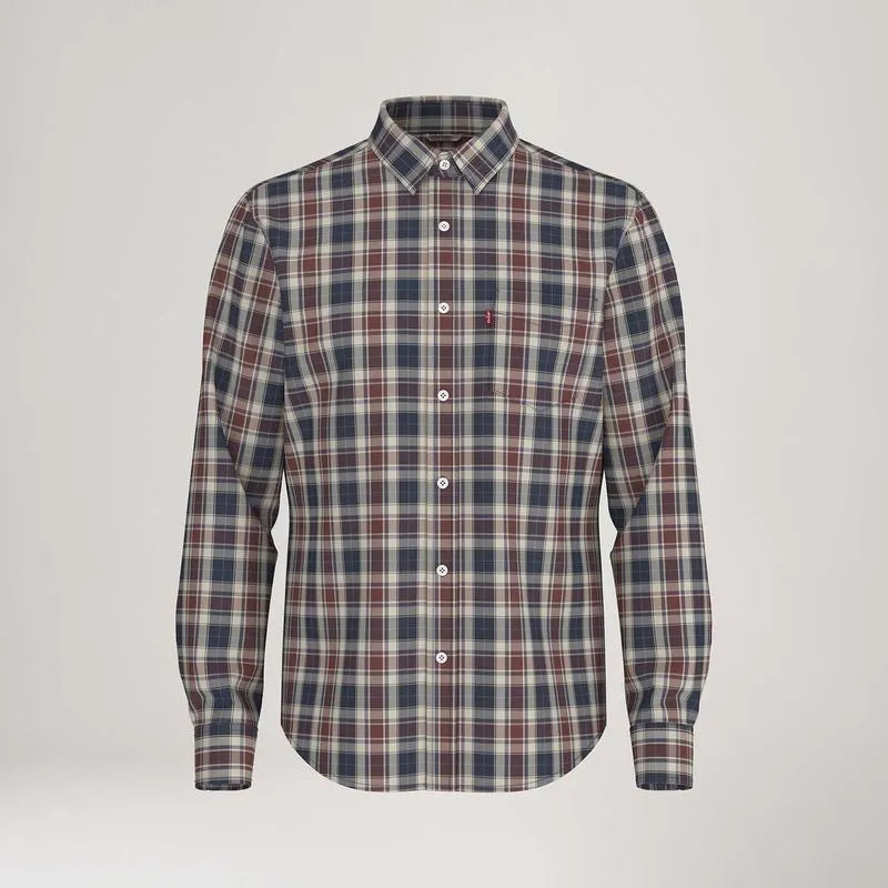 Camisa Masculina Manga Longa Xadrez Levis