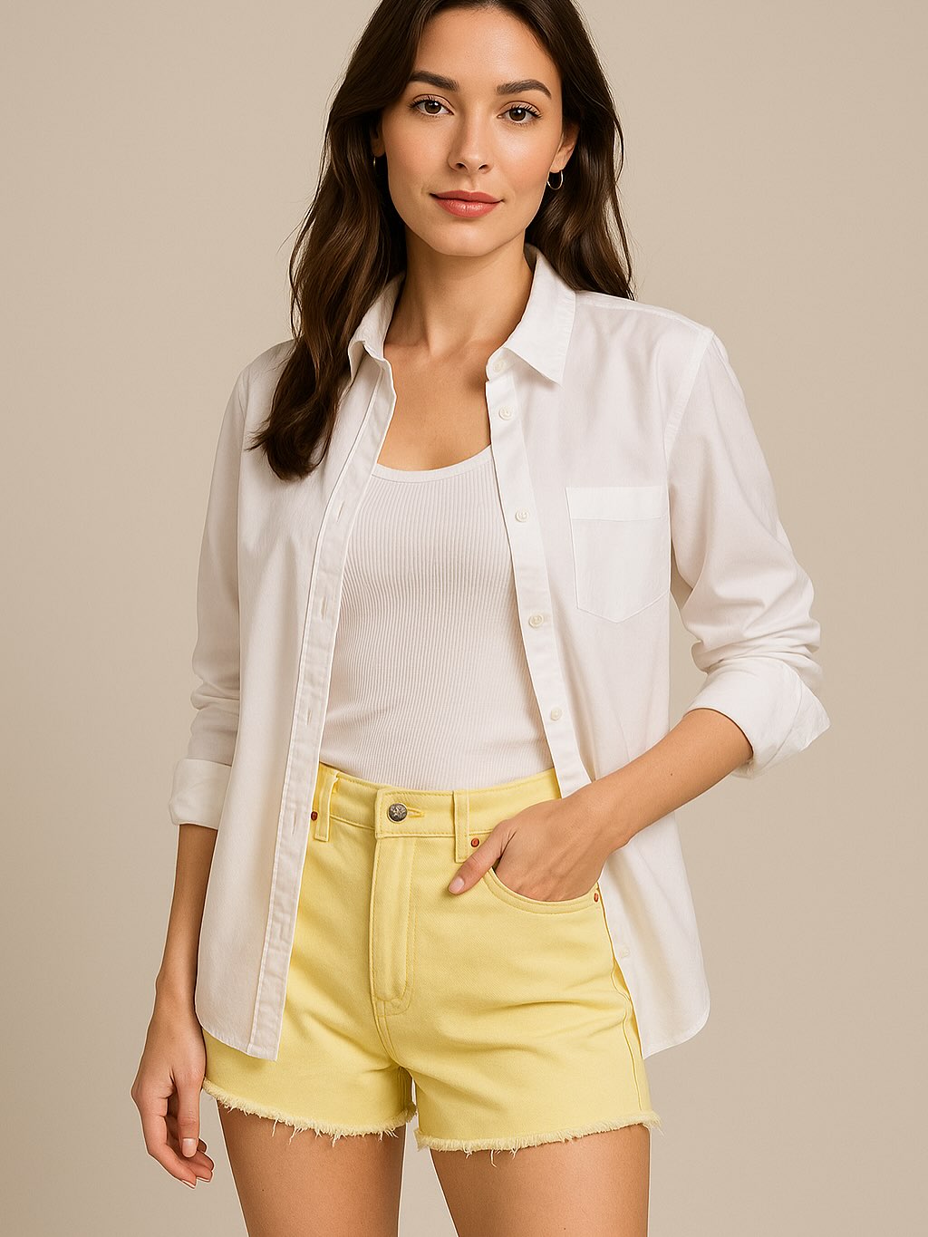 Short Feminino Levis 501 Amarelo 563270328