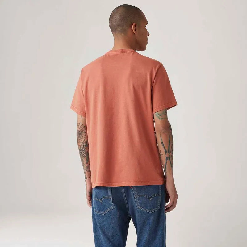 Camiseta Masculina Levis Relaxed Fit Laranja Manga Curta