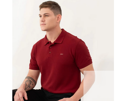 Polo Masculina Básica Vermelha Levis