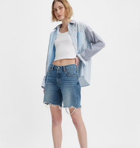 Shorts Feminino Jeans Levis 501 Anos 90