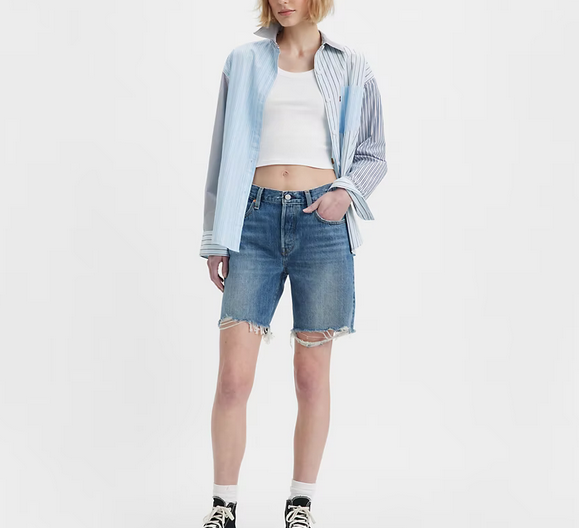 Shorts Feminino Jeans Levis 501 Anos 90